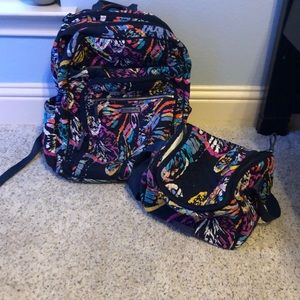 Vera Bradley matching backpack and lunch box